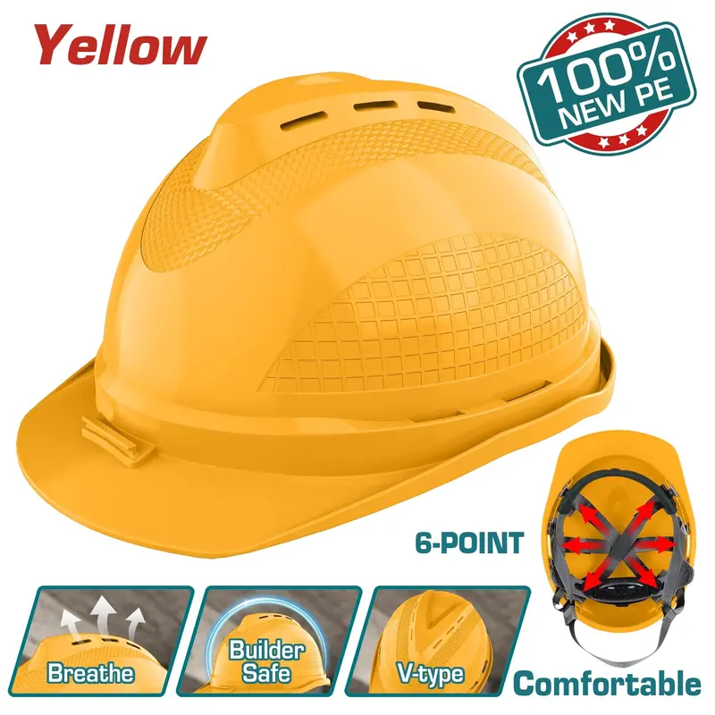 Total Safety Helmet Yellow Tsp8601 1