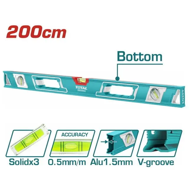 Total  Spirit Level 200Cm/ 7Ft -Tmt220086 1
