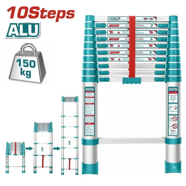 Total Telescopic Ladder 10 Steps -Thlad08101 1