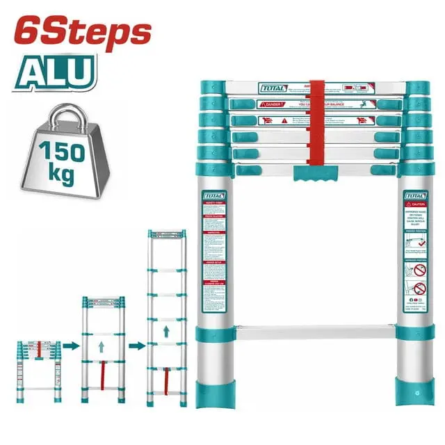 Total  Telescopic Ladder 6 Steps -Thlad08061 1