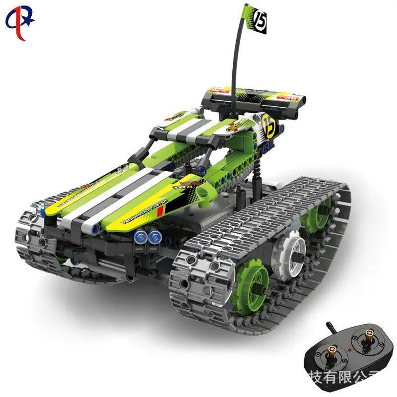Track-Type Remote-Controlled Building Block Car Assembles Building Blocks For Children 1