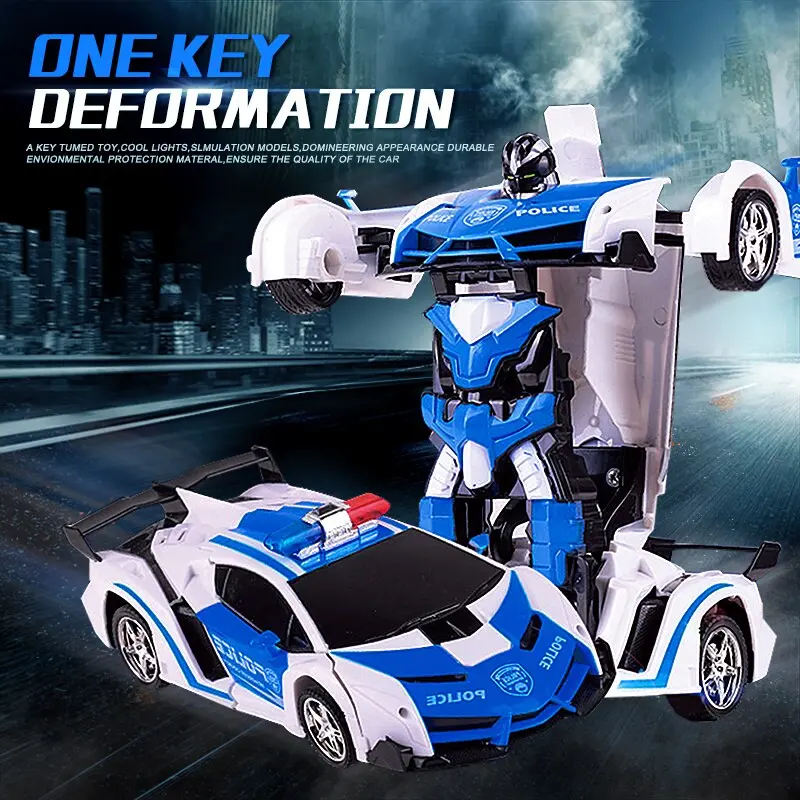 Transformation Rc Car Sports Driving Car Shock Resistant Robot Mini Not 4Wd Rc Deformation Car Children Toys For Children Gift 1