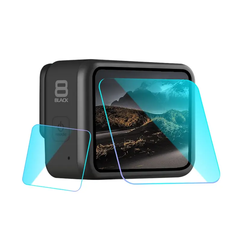 Transparent Camera Lens Lcd Display Tempered Glass Protective Film For Gopro Hero 8 Black Fpv Camera 1