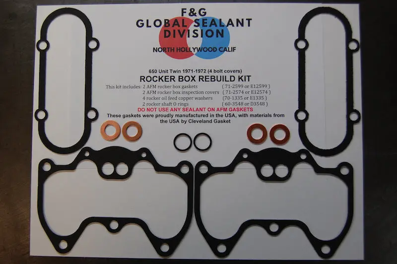 Triumph 650/750 1971-1972 Rocker Box Rebuild Kit 1