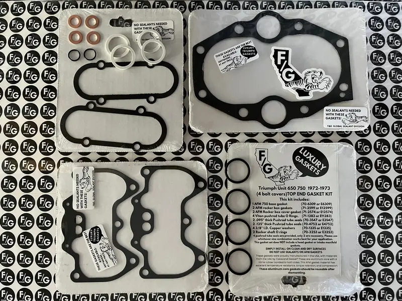 Triumph Unit 650 750 Top End Gasket Kit 1972-1973 1
