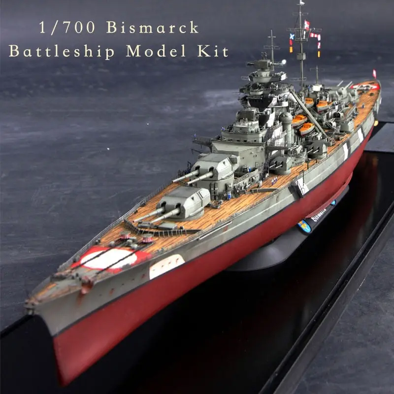 Trumpeter Meng Flyhawk 1/700 World War Ii German Km Bismarck Battleship Navy War Battle Ship Plastic Assembly Model Kit 1
