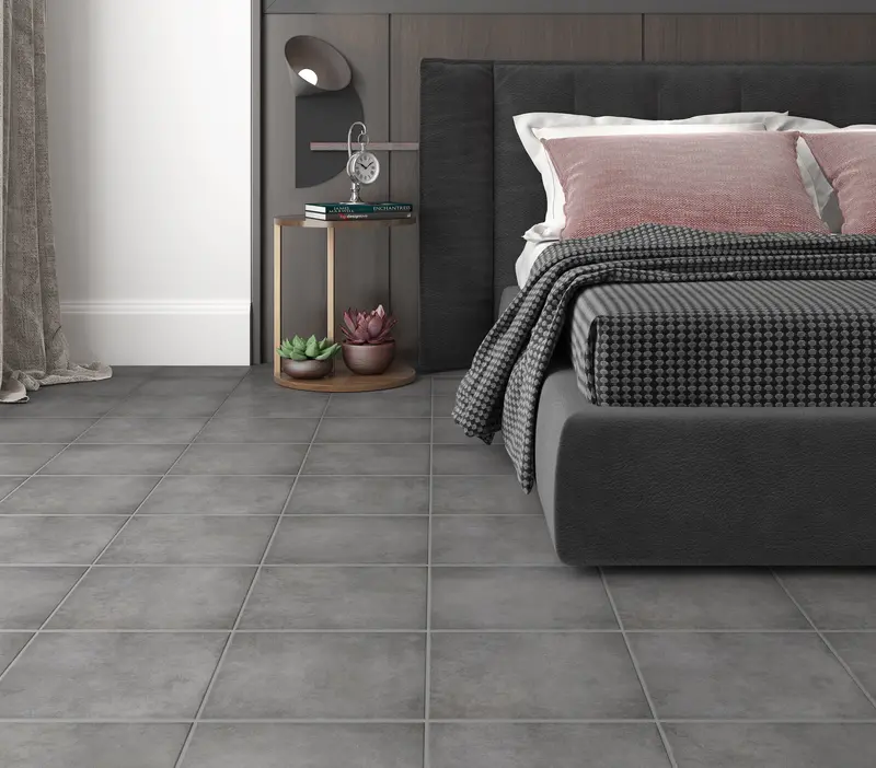 Tulsa Gray Ceramic Floor And Wall Tile 12" X 12" 1