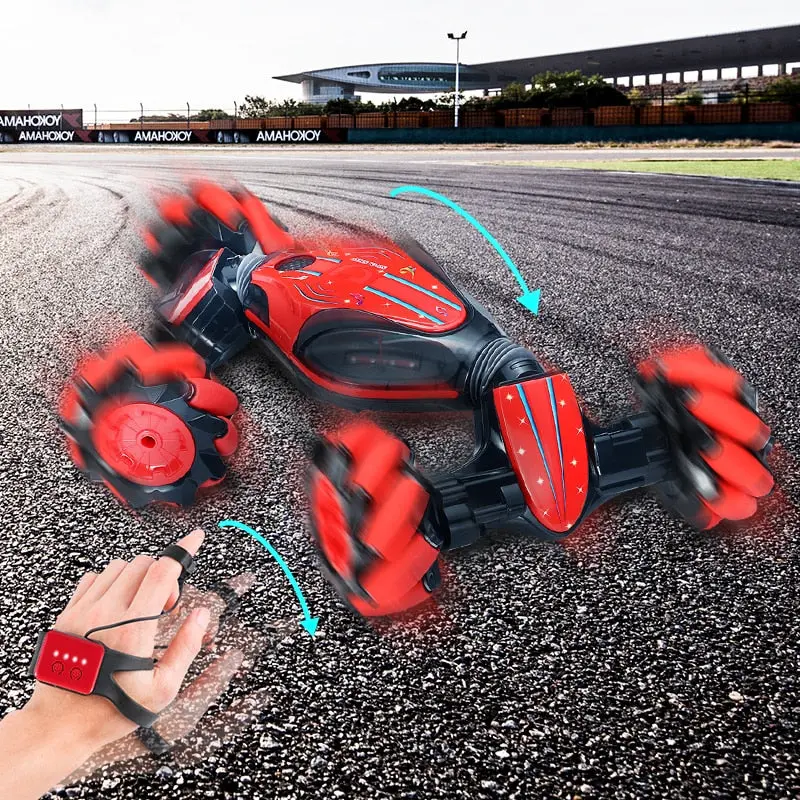 Twisted Rc Car Off-Road Vehicle Stunt Gesture Remote Control Drift Light Music Drift Dancing Double Side Driving Stunt Car Gesto 1