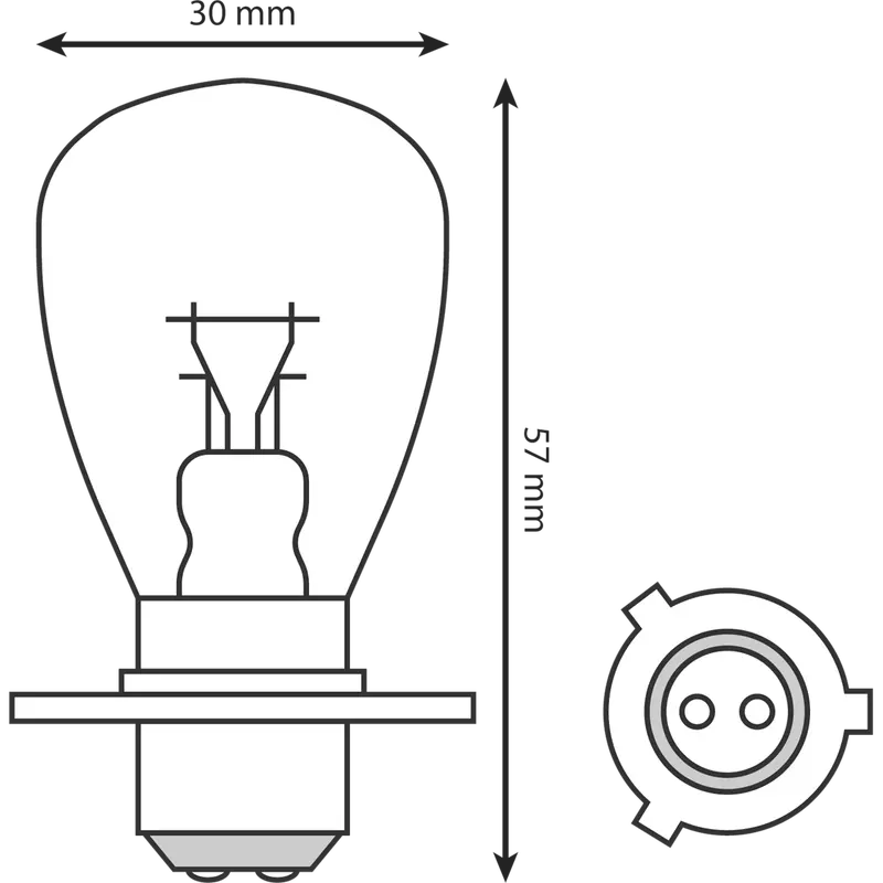 Two Rp30  6V Headlight Bulbs 1