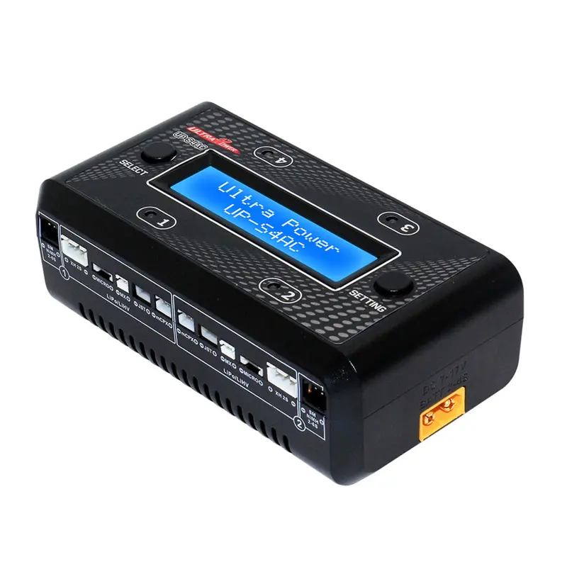 Ultra Power Up-S4ac 4X7w 1A Ac/Dc 1S-2S Lipo/Lihv 2S-6S Nimh/Nicd Battery Charger With Sm Xh Micro Mx Jst Mcpx 1