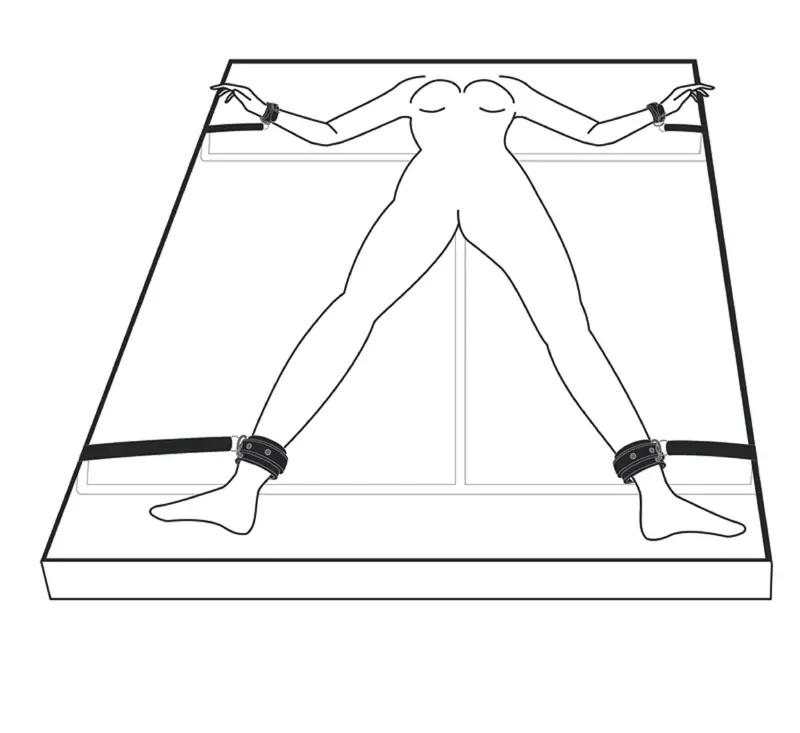 Under Mattress Restraint Set By Fetish Collection. 2