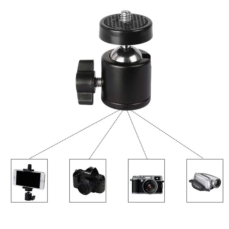 Universal 1/4 Inch Screw Mini Ball Head Flash Bracket Holder Mount For Gimbal Camera Tripod Hot Shoe 1