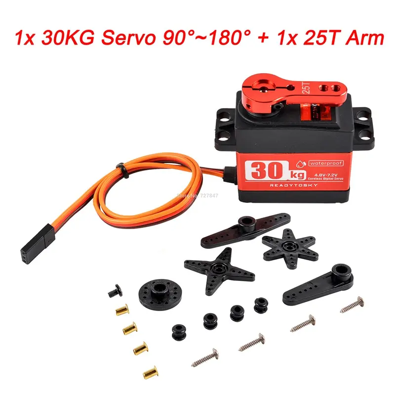 Update 180 Degree Rc Servo 20Kg / 25Kg / 30Kg Full Metal Gear Digital Servo Baja Waterproof Of Version 25T Arm For Cars Rc Toy 18