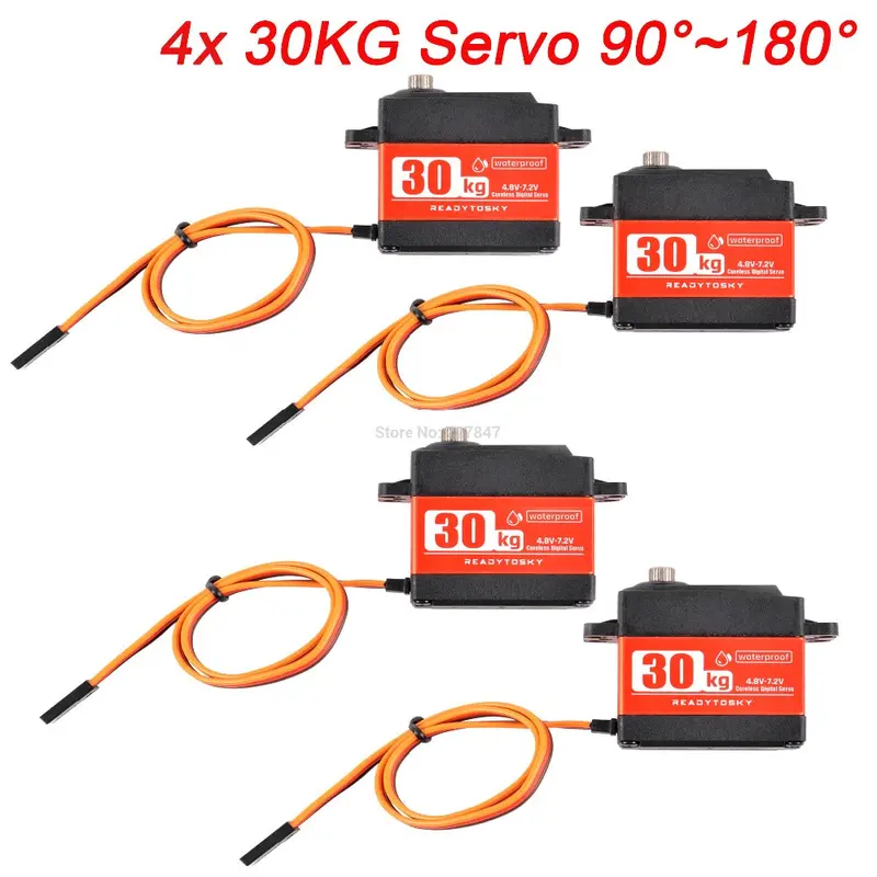 Update 180 Degree Rc Servo 20Kg / 25Kg / 30Kg Full Metal Gear Digital Servo Baja Waterproof Of Version 25T Arm For Cars Rc Toy 19