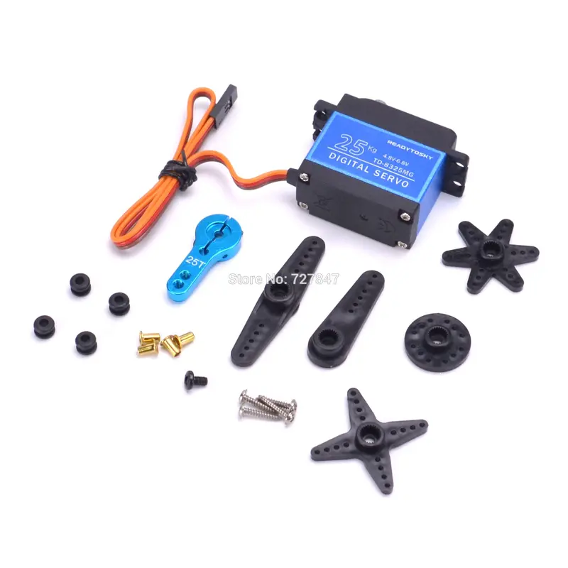 Update 180 Degree Rc Servo 20Kg / 25Kg / 30Kg Full Metal Gear Digital Servo Baja Waterproof Of Version 25T Arm For Cars Rc Toy 3