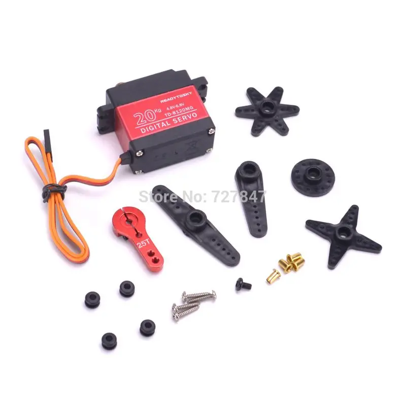 Update 180 Degree Rc Servo 20Kg / 25Kg / 30Kg Full Metal Gear Digital Servo Baja Waterproof Of Version 25T Arm For Cars Rc Toy 6