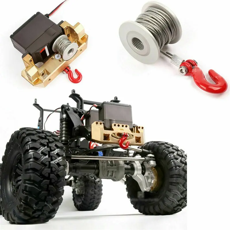 Upgrade Aluminum 25T Servo Winch Kits For 1/10 Rc Crawler Car Accessory Parts 1