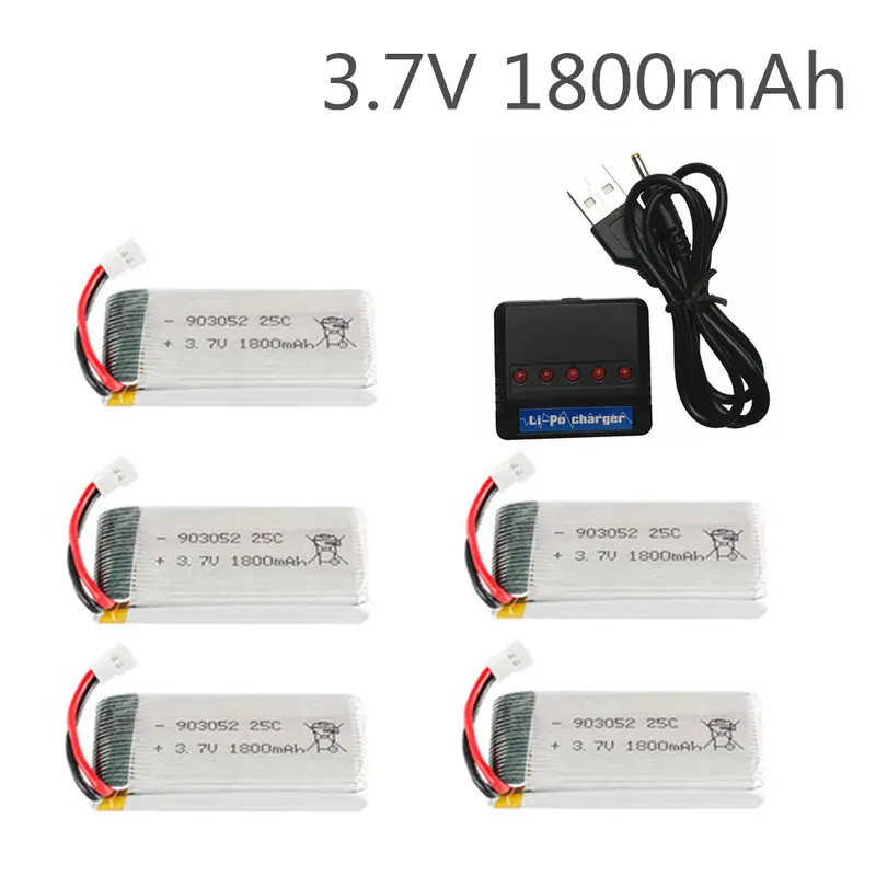 Upgrade Battery 3.7V 1800Mah Lipo Battery For Ky601s Syma X5 X5s X5c X5sc X5sh X5sw X5uw X5hw M18 H5p Hq898 H11d H11c Drone 1