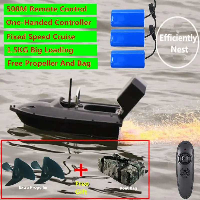 Upgrade One Key Fixed Speed Cruise Wireless Intelligent Remote Control Fishing Boat 500M Night Light Lure Fishing Rc Bait Boat 1
