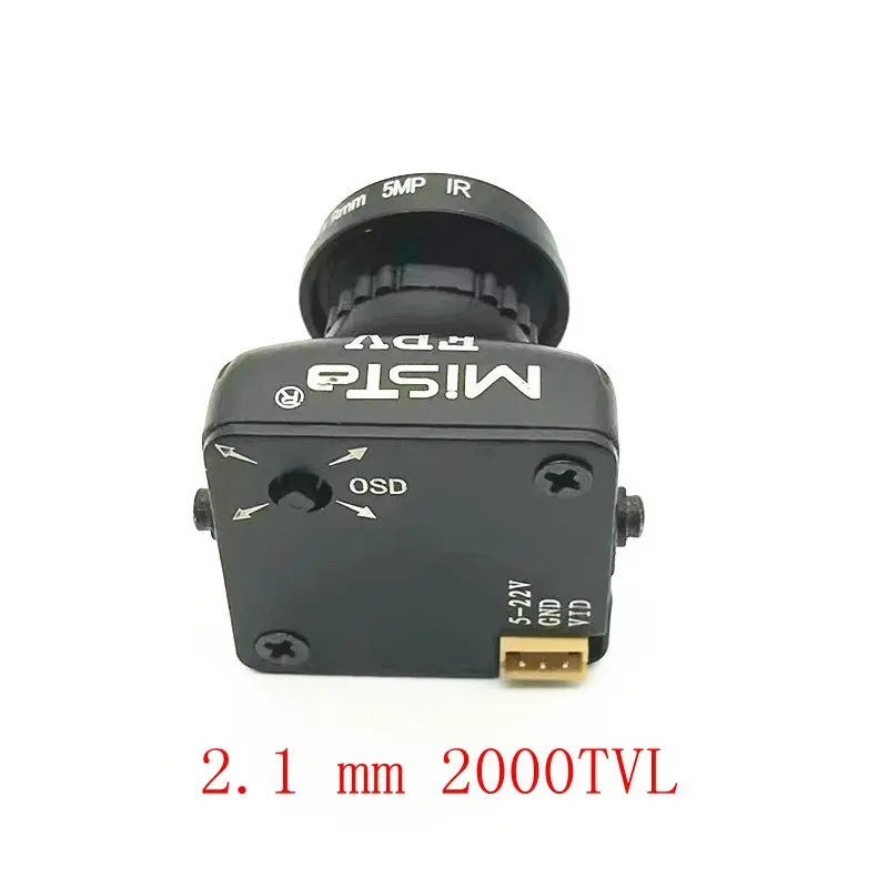 Upgraded Mista 800Tvl / 2000Tvl Ccd 2.1Mm Wide Angle Hd 1080P / 5Mp 16:9 Osd Fpv Camera Pal/Ntsc Switchable For Rc Model Drone 2