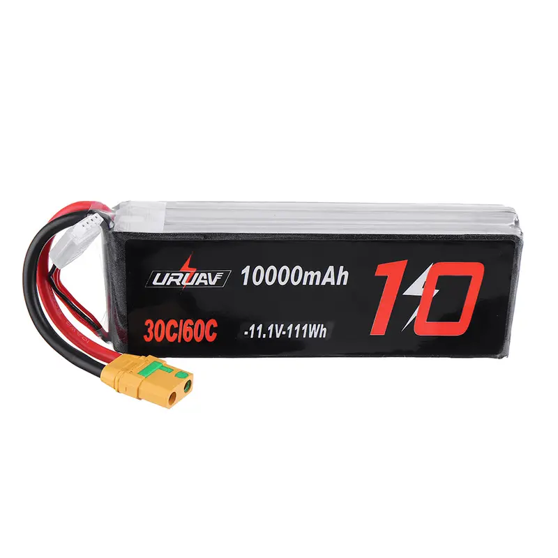Uruav 11.1V 10000Mah 30/60C 3S Lipo Battery Xt90 Plug For Fpv Rc Quadcopter Agriculture Drone 1