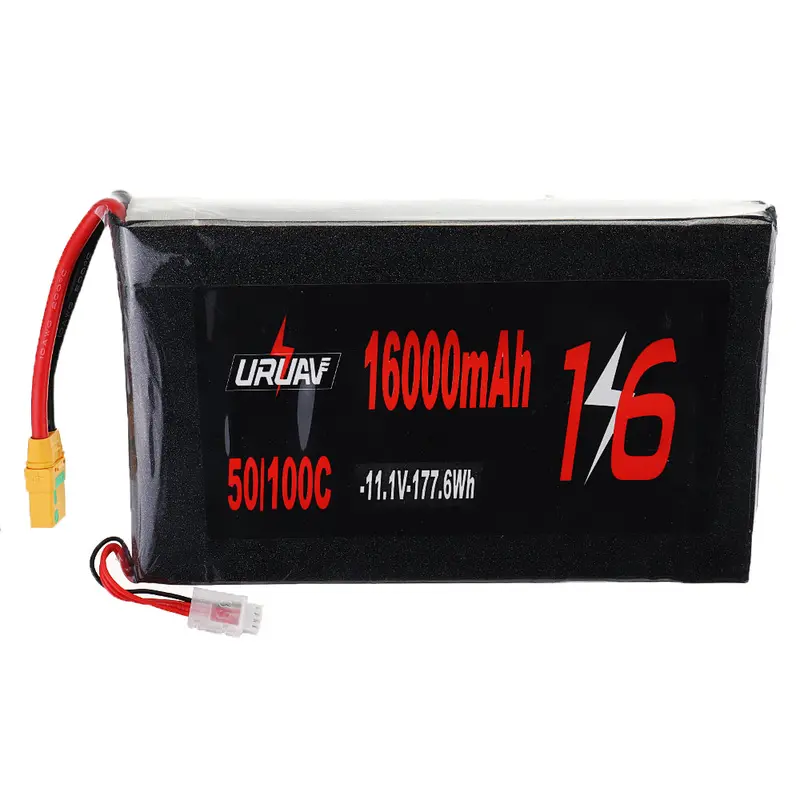 Uruav 11.1V 16000Mah 50/100C 3S Xt90 Plug Lipo Battery For Quadcopter Agriculture Drone Outdoor Charger Power 1