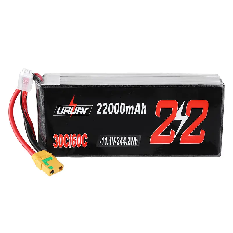 Uruav 11.1V 22000Mah 30/60C 3S Lipo Battery Xt90 Plug For Quadcopter Agriculture Drone Outdoor Charger Power 1