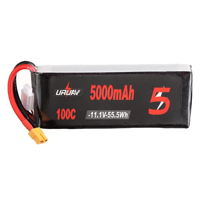Uruav 11.1V 5000Mah 100C 3S Lipo Battery Xt60 Plug For Rc Fpv Racing Drone 1