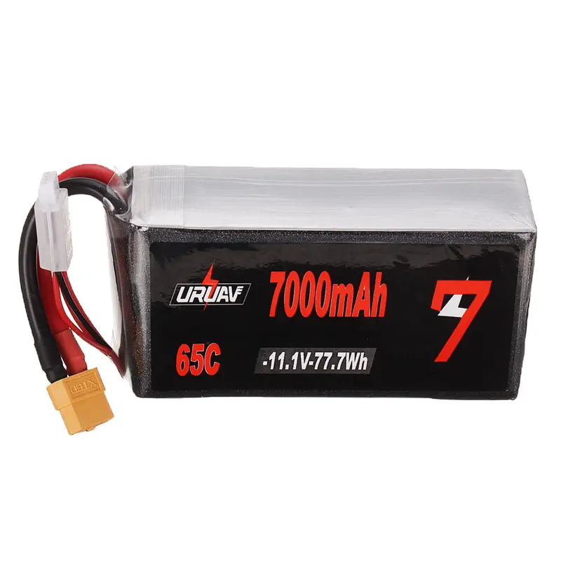 Uruav 11.1V 7000Mah 65C 3S Lipo Battery Xt60 Plug For Rc Racing Drone 1
