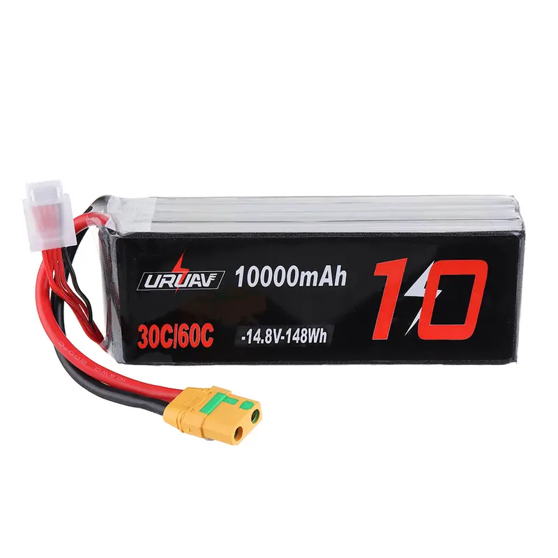 Uruav 14.8V 10000Mah 30/60C 4S Lipo Battery Xt90 Plug For Fpv Rc Quadcopter Agriculture Drone 1