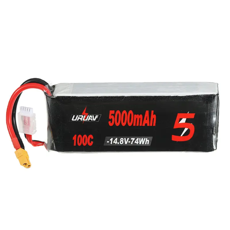 Uruav 14.8V 5000Mah 100C 4S Lipo Battery Xt60 Plug For Rc Racing Drone 1