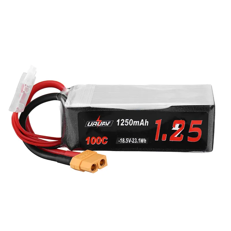 Uruav 18.5V 1250Mah 100C 5S Lipo Battery Xt60 Plug For Fpv Rc Drone 1