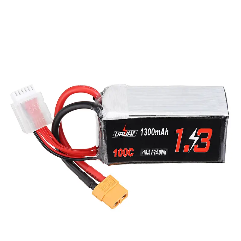 Uruav 18.5V 1300Mah 100C 5S Lipo Battery Xt60 Plug For Fpv Racing Drone 1