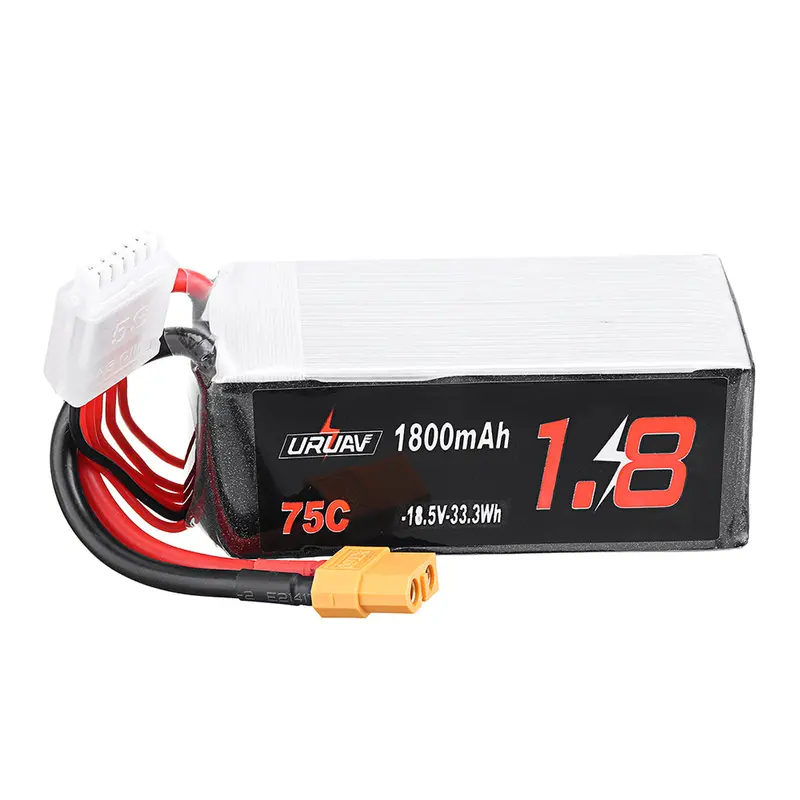 Uruav 18.5V 1800Mah 75C 5S Lipo Battery Xt60 Plug For Rc Drone 1