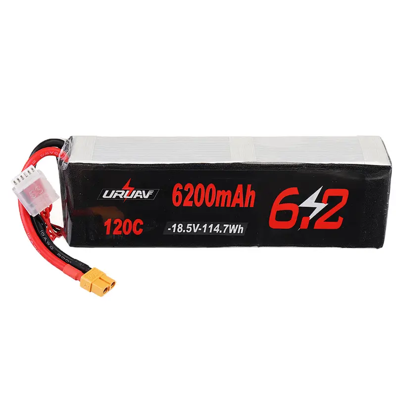 Uruav 18.5V 6200Mah 120C 5S Lipo Battery Xt60 Plug For Rc Car Airplane Drone 1