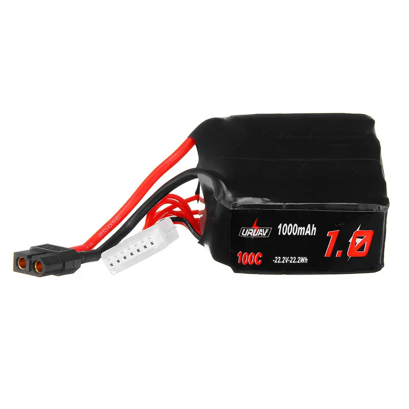 Uruav 22.2V 1000Mah 100C 6S Lipo Battery Xt60 Plug For Fpv Rc Racing Drone 1