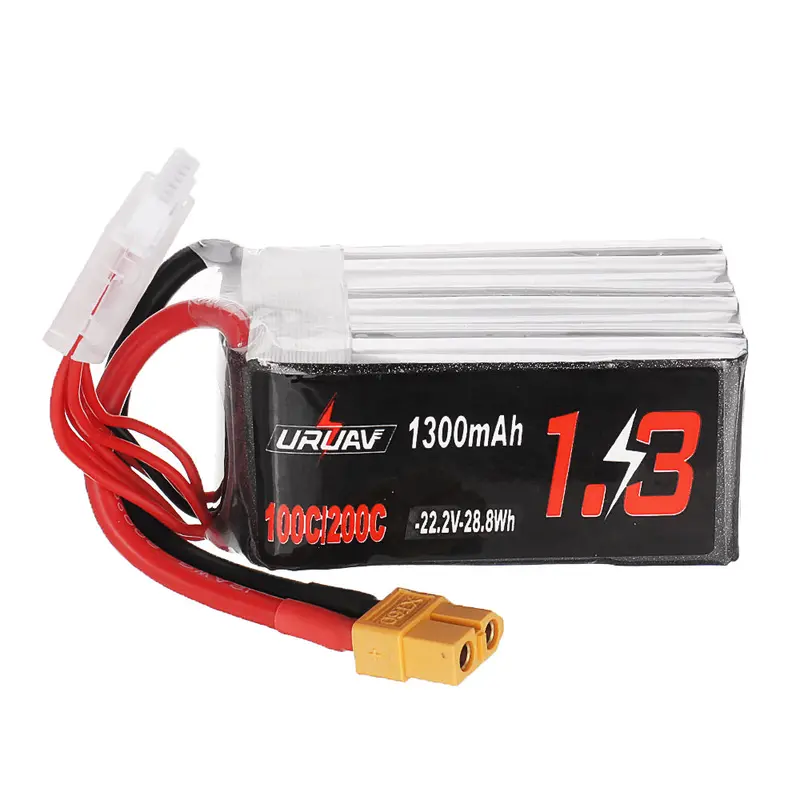 Uruav 22.2V 1300Mah 100C/200C 6S Lipo Battery For Rc Fpv Drone 1