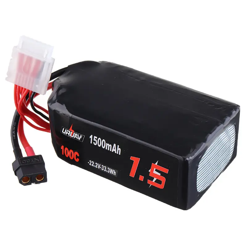 Uruav 22.2V 1500Mah 100C 6S Lipo Battery Xt60 Plug For Fpv Rc Drone 2
