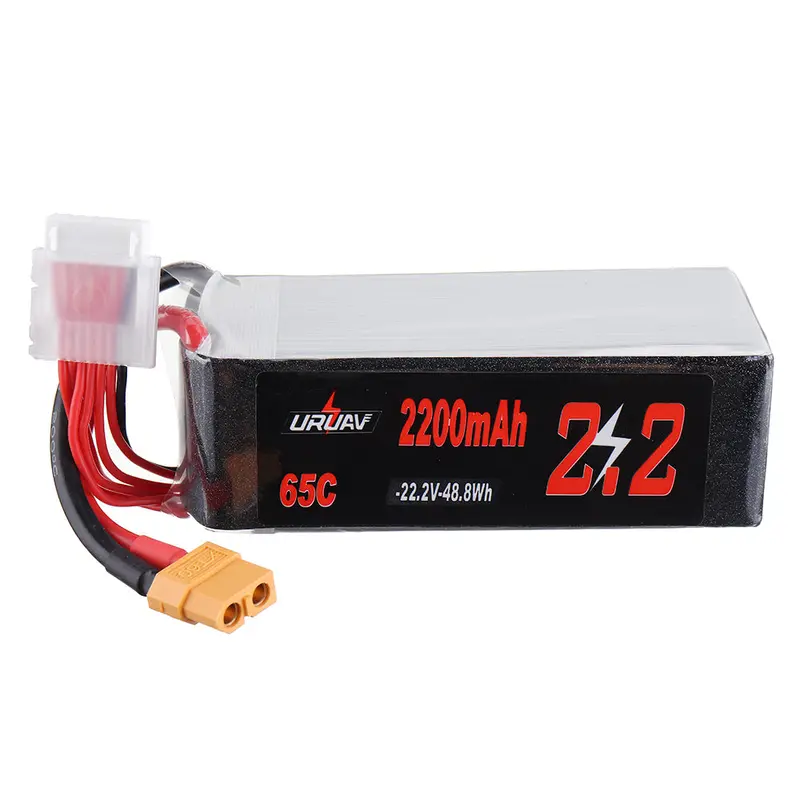 Uruav 22.2V 2200Mah 65C 6S Lipo Battery For Rc Racing Drone Helicopter 1