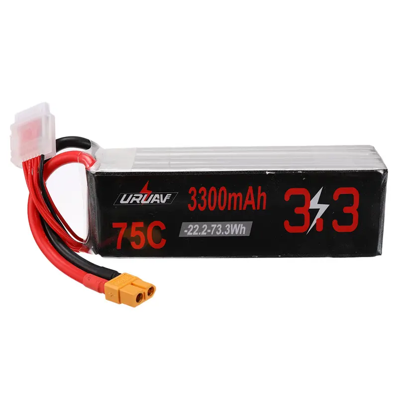 Uruav 22.2V 3300Mah 75C 6S Lipo Battery Xt60 Plug For Kds Innova 550 Rc Helicopter 1