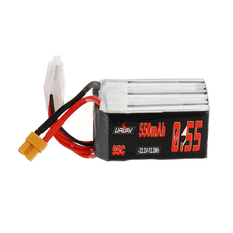 Uruav 22.2V 550Mah 95C 6S Lipo Battery Xt30 Plug For Fpv Racing Drone 1