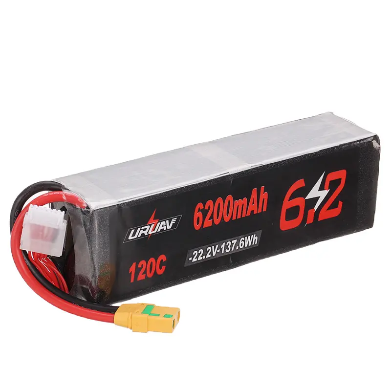 Uruav 22.2V 6200Mah 120C 6S Lipo Battery Xt90 Plug For Rc Drone 2