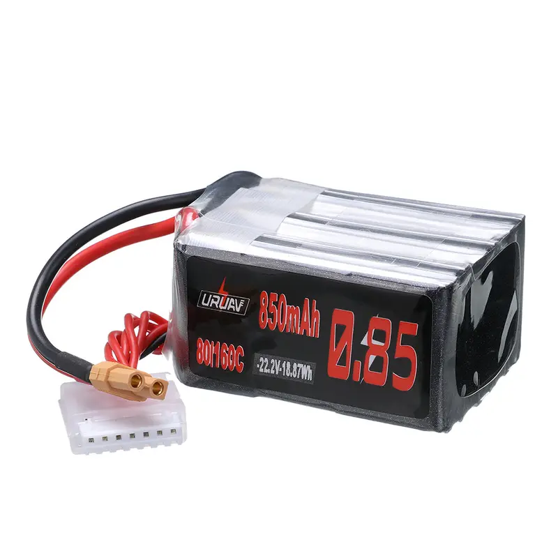 Uruav 22.2V 850Mah 80C/160C 6S Lipo Battery Xt30 Plug For Fpv Racing Drone 2