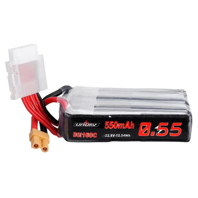 Uruav 22.8V 550Mah 80C/160C 6S Lipo Battery Xt30 Plug For Rc Drone 1