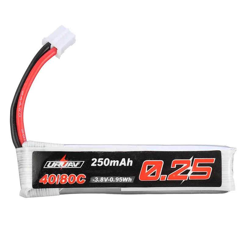 Uruav 3.8V 250Mah 40C/80C 1S Lipo Battery Ph2.0 Plug For Happymodel Mobula7 Eachine Us65 Uk65 1