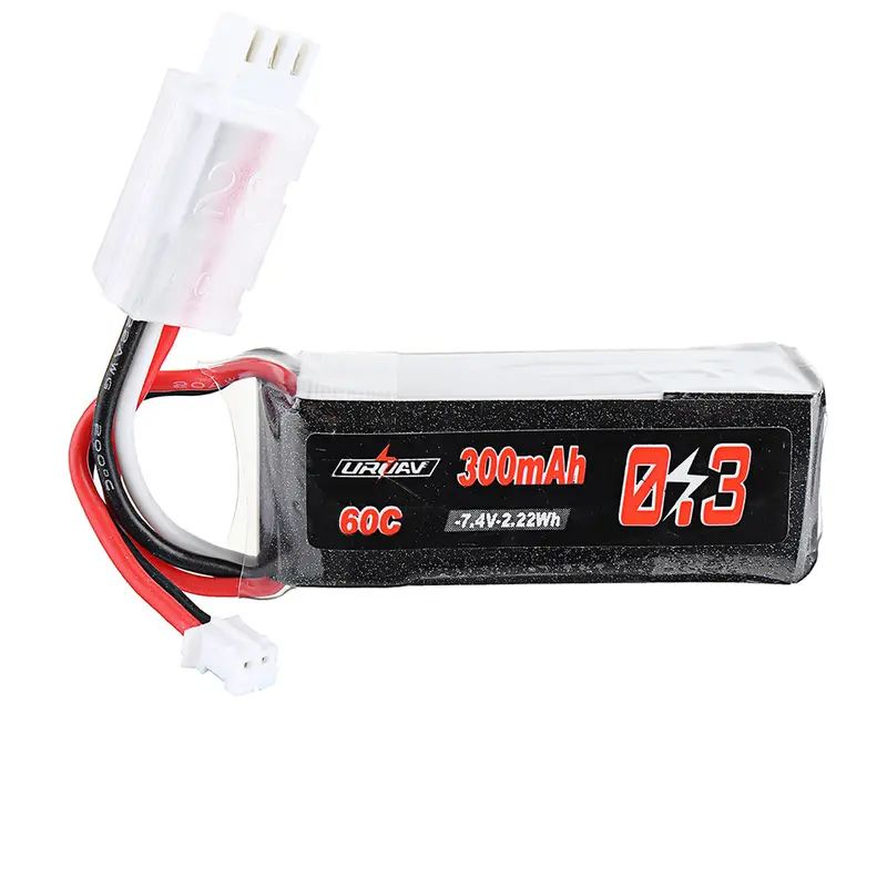 Uruav 7.4V 300Mah 60C 2S Lipo Battery Ph2.0 Plug For Rc Drone 1