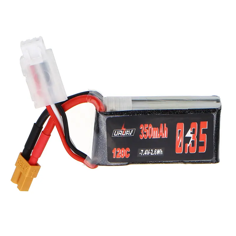 Uruav 7.4V 350Mah 120C 2S Lipo Battery Xt30 Plug For Beta75x Rc Drone Fpv Racing 1