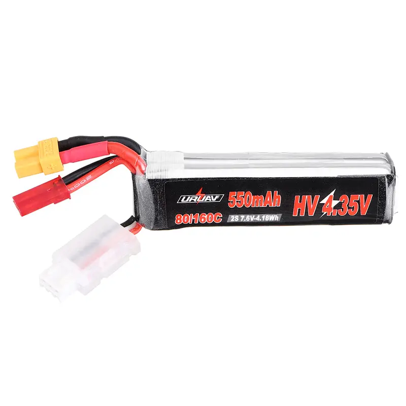 Uruav 7.6V 550Mah 80C/160C 2S Hv 4.35V Lipo Battery Xt30 Plug For Fpv Racing Drone 1
