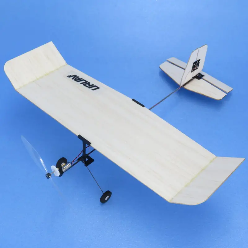 Uruav M1-Wasp 224Mm Wingspan Balsa Wood / Pp Board Optional Carbon Fiber Beginner Indoor Rc Airplane Kit 1
