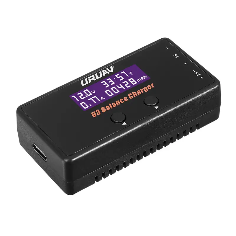 Uruav U3 18W 2A/3A Type-C Battery Balance Charger For 2-3S Lipo/Lihv/Life/Lilon Battery 1